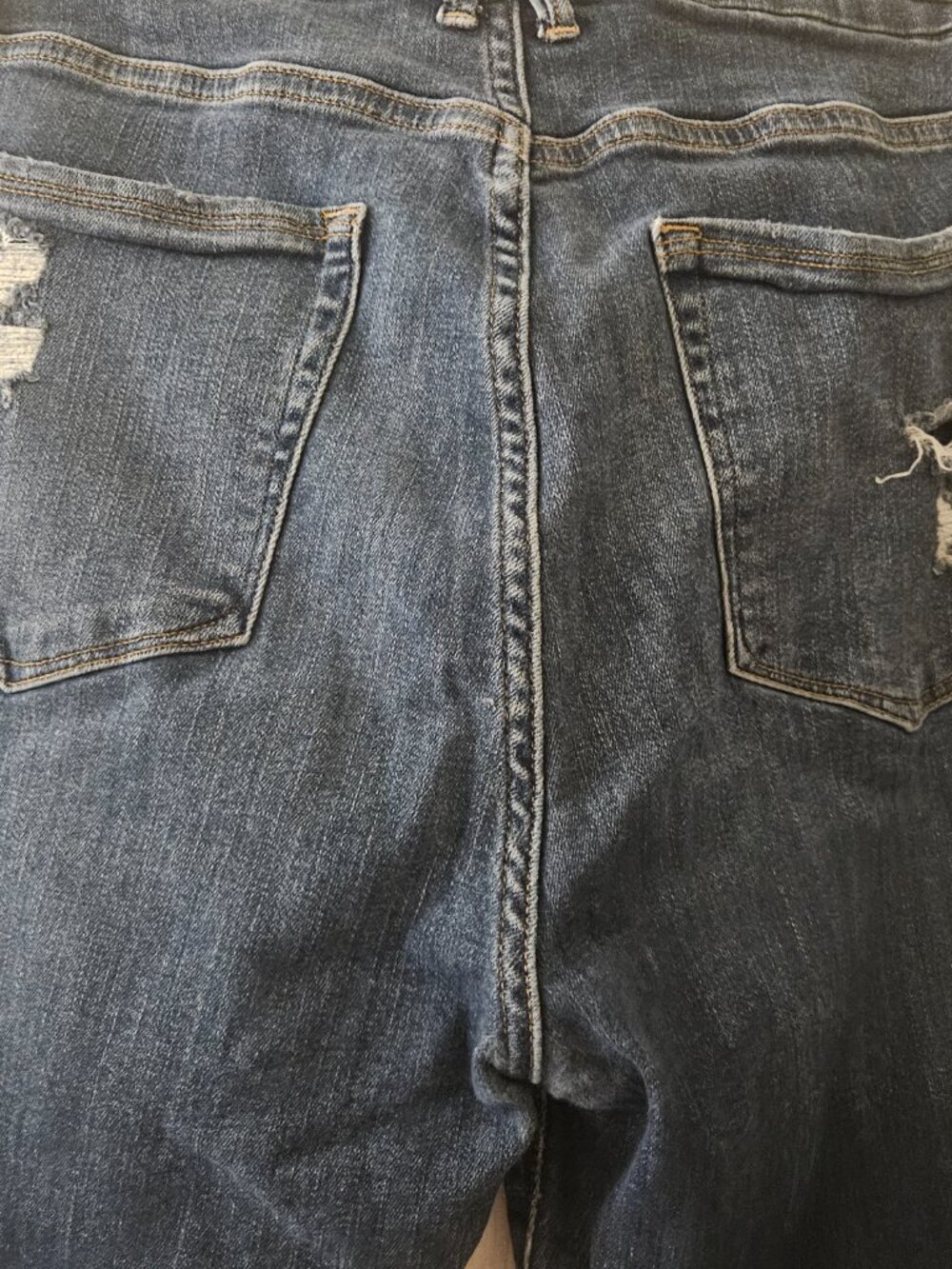 Good american skinny Blue jeans distressed pocket stretchy Kardashian Good Waist - Picture 4 of 6